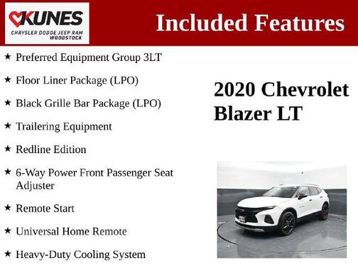 Summit White 2020 Chevrolet Blazer 3LT