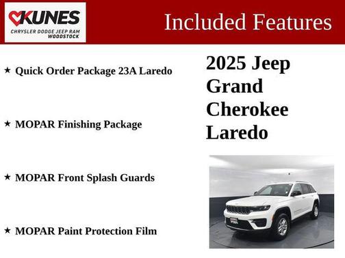 Bright White Clearcoat 2025 Jeep Grand Cherokee Laredo