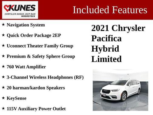 Bright White Clearcoat 2021 Chrysler Pacifica Hybrid Limited
