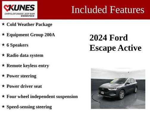 Gray Metallic 2024 Ford Escape Active