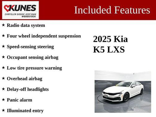 Snow White Pearl 2025 Kia K5 LXS