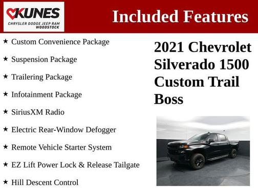 Black 2021 Chevrolet Silverado 1500 Custom Trail Boss