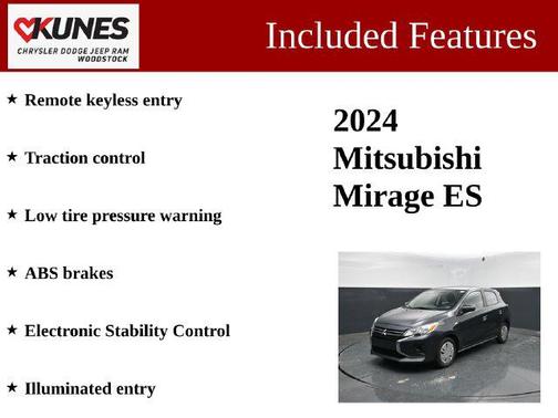 Red 2024 Mitsubishi Mirage ES