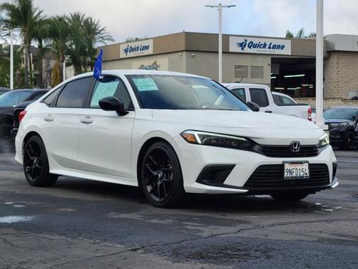 Platinum White Pearl 2024 Honda Civic SPORT Sedan