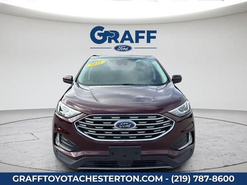 Burgundy 2021 Ford Edge SEL