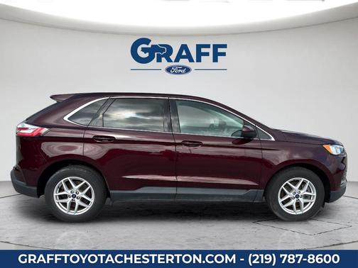 Burgundy 2021 Ford Edge SEL