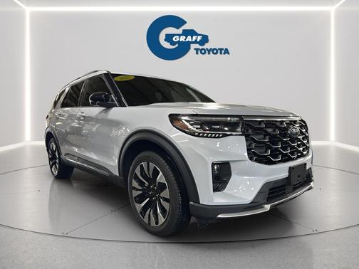 SPACE WHITE METALLIC 2025 Ford Explorer Platinum