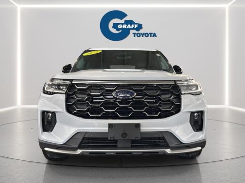 SPACE WHITE METALLIC 2025 Ford Explorer Platinum