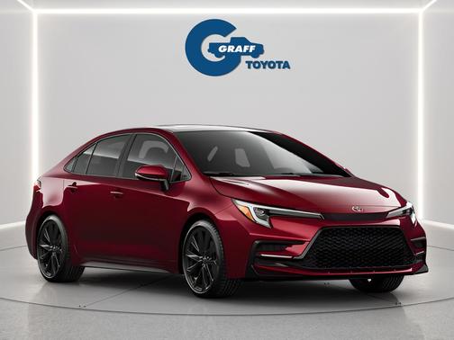 Ruby Flare Pearl/Midnight Black Metallic 2026 Toyota Corolla SE