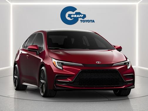Ruby Flare Pearl/Midnight Black Metallic 2026 Toyota Corolla SE