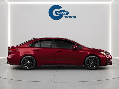 Ruby Flare Pearl/Midnight Black Metallic 2026 Toyota Corolla SE