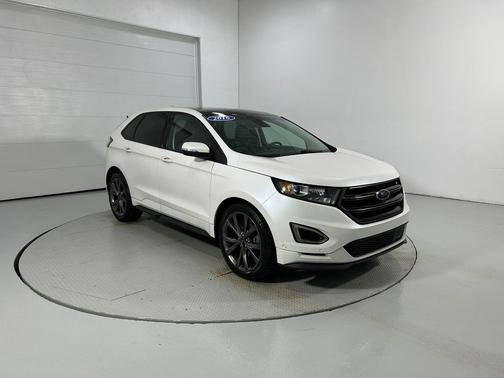 White Platinum Metallic Tri-Coat 2016 Ford Edge Sport