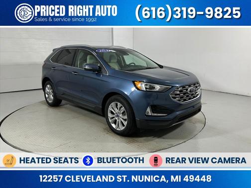 Blue Metallic 2019 Ford Edge Titanium