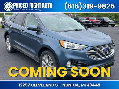 Blue Metallic 2019 Ford Edge Titanium