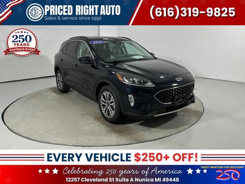 Blue Metallic 2021 Ford Escape SEL