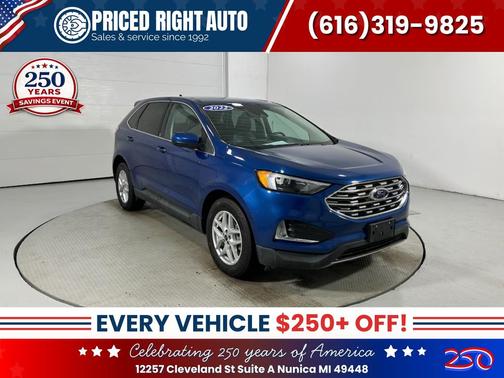 Blue Metallic 2022 Ford Edge SEL