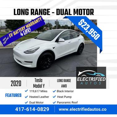 Pearl White Multi-Coat 2020 Tesla Model Y Long Range Dual Motor All-Wheel Drive