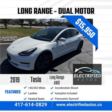 Pearl White Multi-Coat 2019 Tesla Model 3 Long Range
