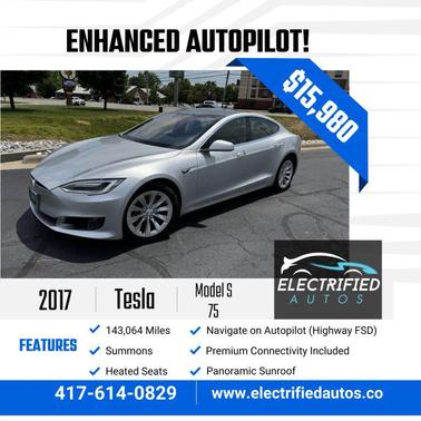 Silver 2017 Tesla Model S 75