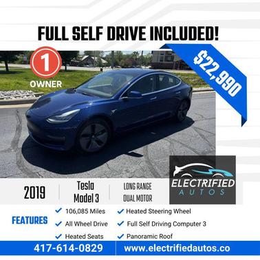 Deep Blue Metallic 2019 Tesla Model 3 Long Range