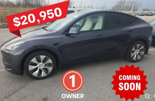 Gray 2021 Tesla Model Y Long Range Sport Utility 4D