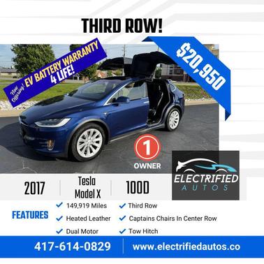 Deep Blue Metallic 2017 Tesla Model X 100D