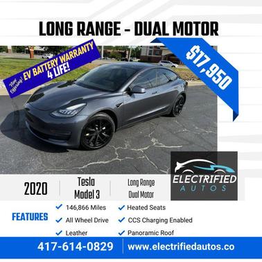 Gray 2020 Tesla Model 3 Long Range