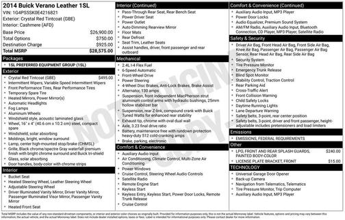 2014 Buick Verano Leather Group