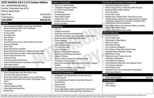 2022 Mazda CX-5 Carbon Edition