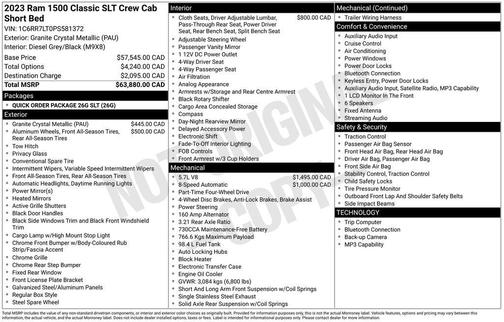 2023 RAM 1500 Classic SLT