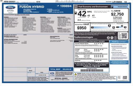 2020 Ford Fusion Hybrid SEL