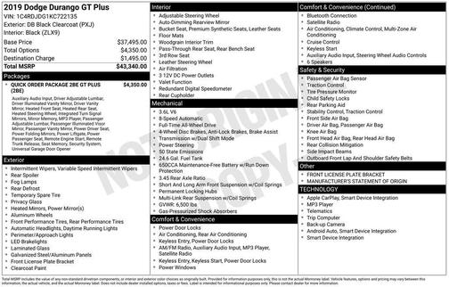 2019 Dodge Durango GT Plus