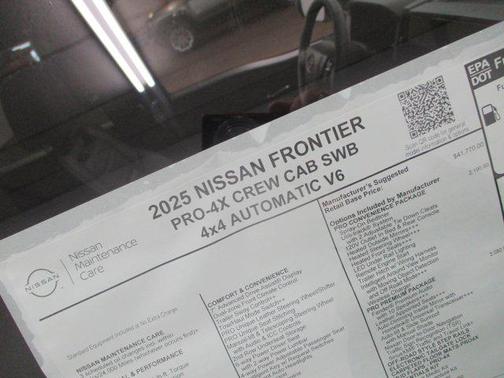 Glacier White 2025 Nissan Frontier PRO-4X
