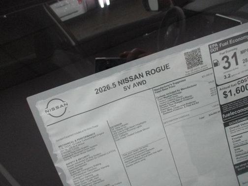 Scarlet Ember Tintcoat 2026 Nissan Rogue SV