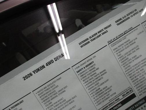 Glacier White Tricoat 2026 GMC Yukon Denali
