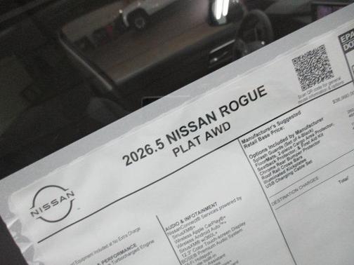 Super Black 2026 Nissan Rogue Platinum