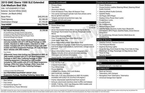 2015 GMC Sierra 1500 SLE