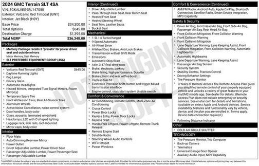Volcanic Red 2024 GMC Terrain SLT