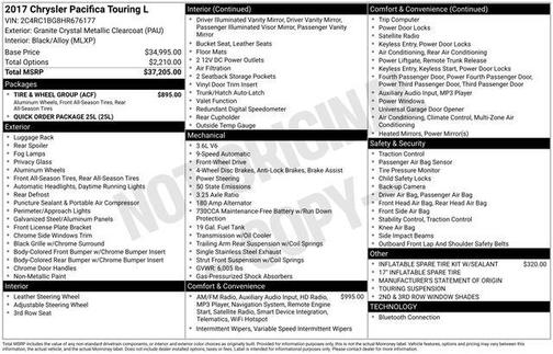 2017 Chrysler Pacifica Touring-L