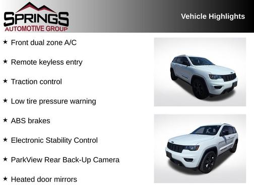 Bright White Clearcoat 2018 Jeep Grand Cherokee Laredo