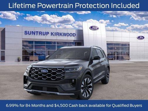 Agate Black Metallic 2026 Ford Explorer Platinum