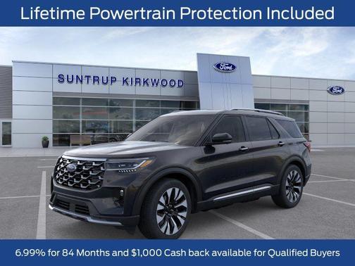 Agate Black Metallic 2026 Ford Explorer Platinum
