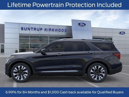 Agate Black Metallic 2026 Ford Explorer Platinum