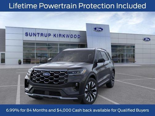 Agate Black Metallic 2026 Ford Explorer Platinum