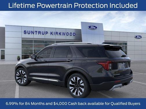 Agate Black Metallic 2026 Ford Explorer Platinum