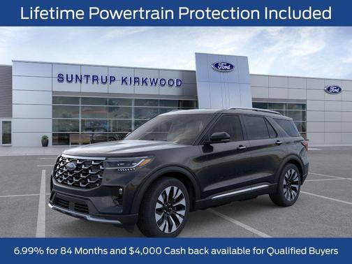 Agate Black Metallic 2026 Ford Explorer Platinum