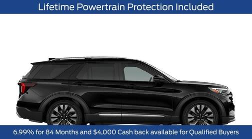 Agate Black Metallic 2026 Ford Explorer Platinum