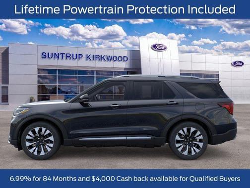 Agate Black Metallic 2026 Ford Explorer Platinum