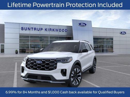 White 2026 Ford Explorer Platinum