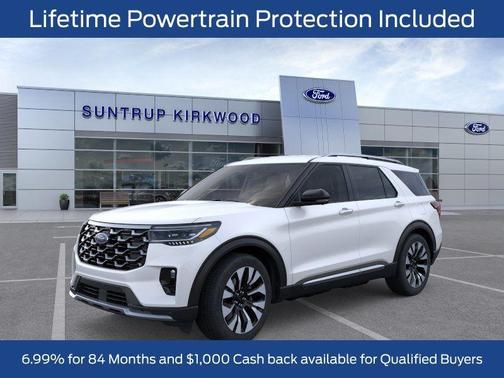 White 2026 Ford Explorer Platinum